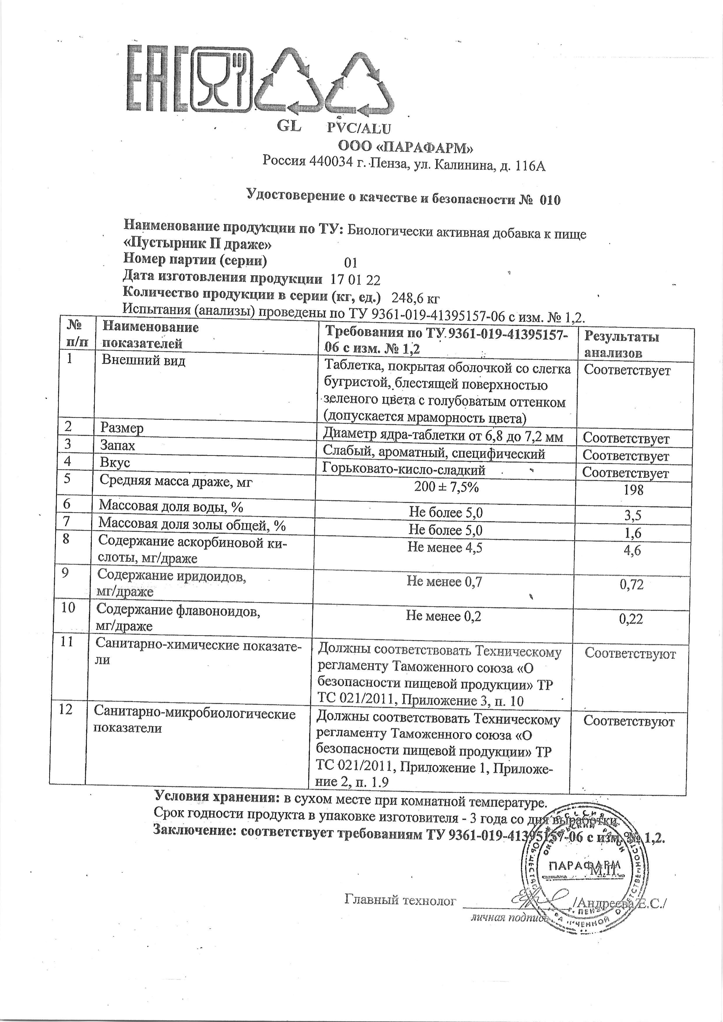 Паспорт №012022